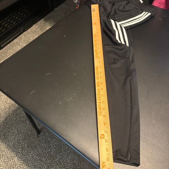 Adidas Climacool Women's XS Black White Athletic Jogger 3-Stripe Zip Ankle - Picture 7 of 8